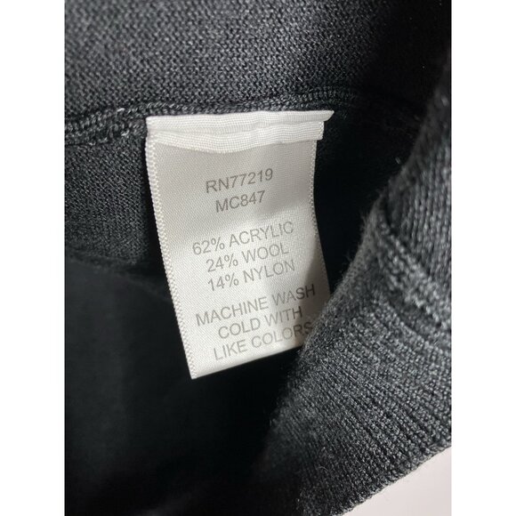 McDonald’s Timeless Elements Black Zip Up Cardigan Women's Size Large READ - Picture 5 of 10